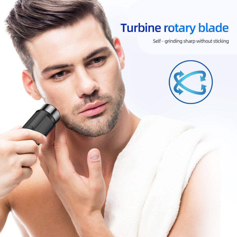 USB Rechargeable Electric Shaver Stainless Steel Shaving Machine Men 3D Floating Blade Razor Washable Razor Travel Shaver