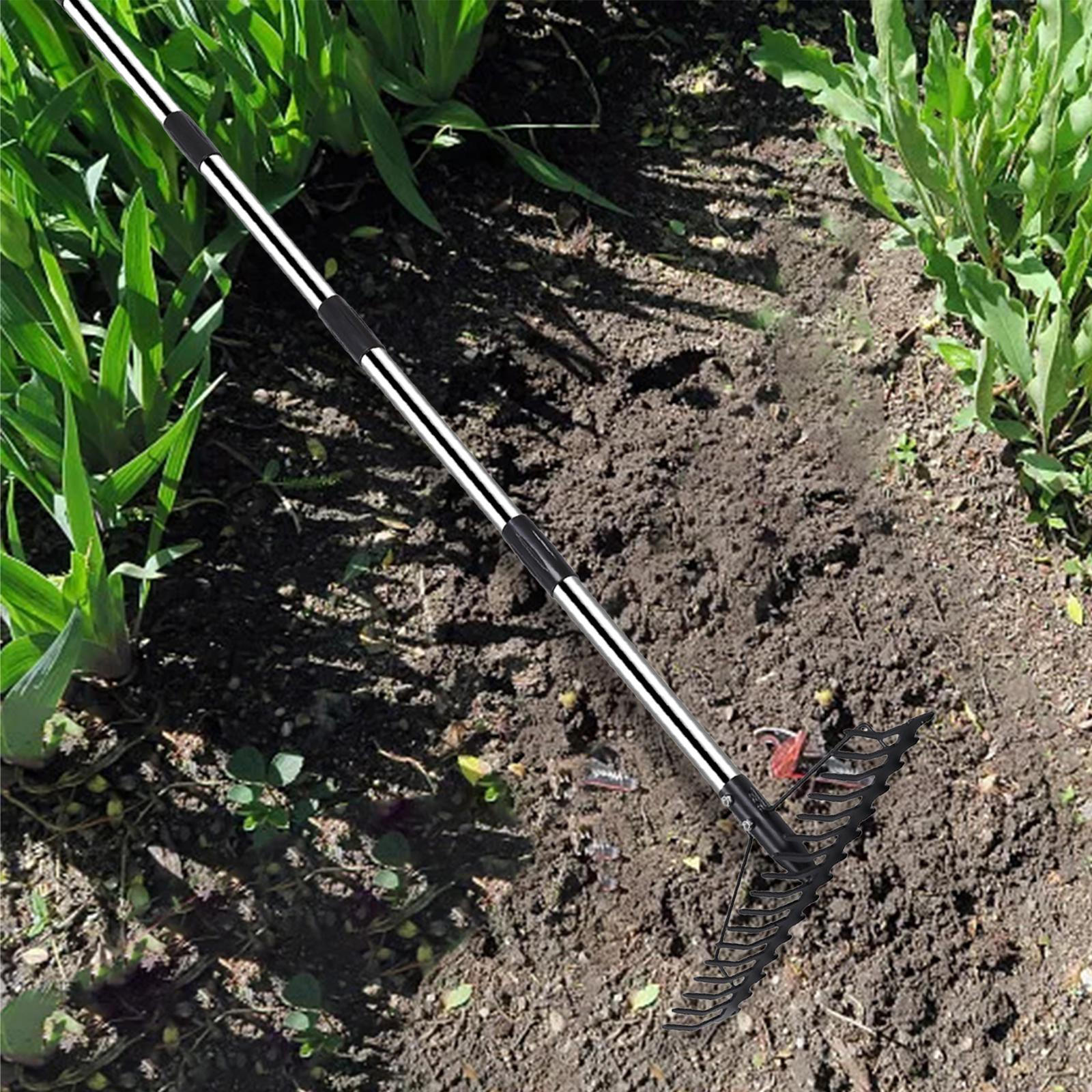 

Грабли для газонов с регулируемой ручкой, фермерский инструмент, садовый сад для листьев, соломенных цветов