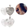 60Pcs Zinc Alloy + Glass Alloy Pendant Trays Heart-shaped 25mm Heart-shaped Base Trays Pendant Tray DIY Jewelry Accessories