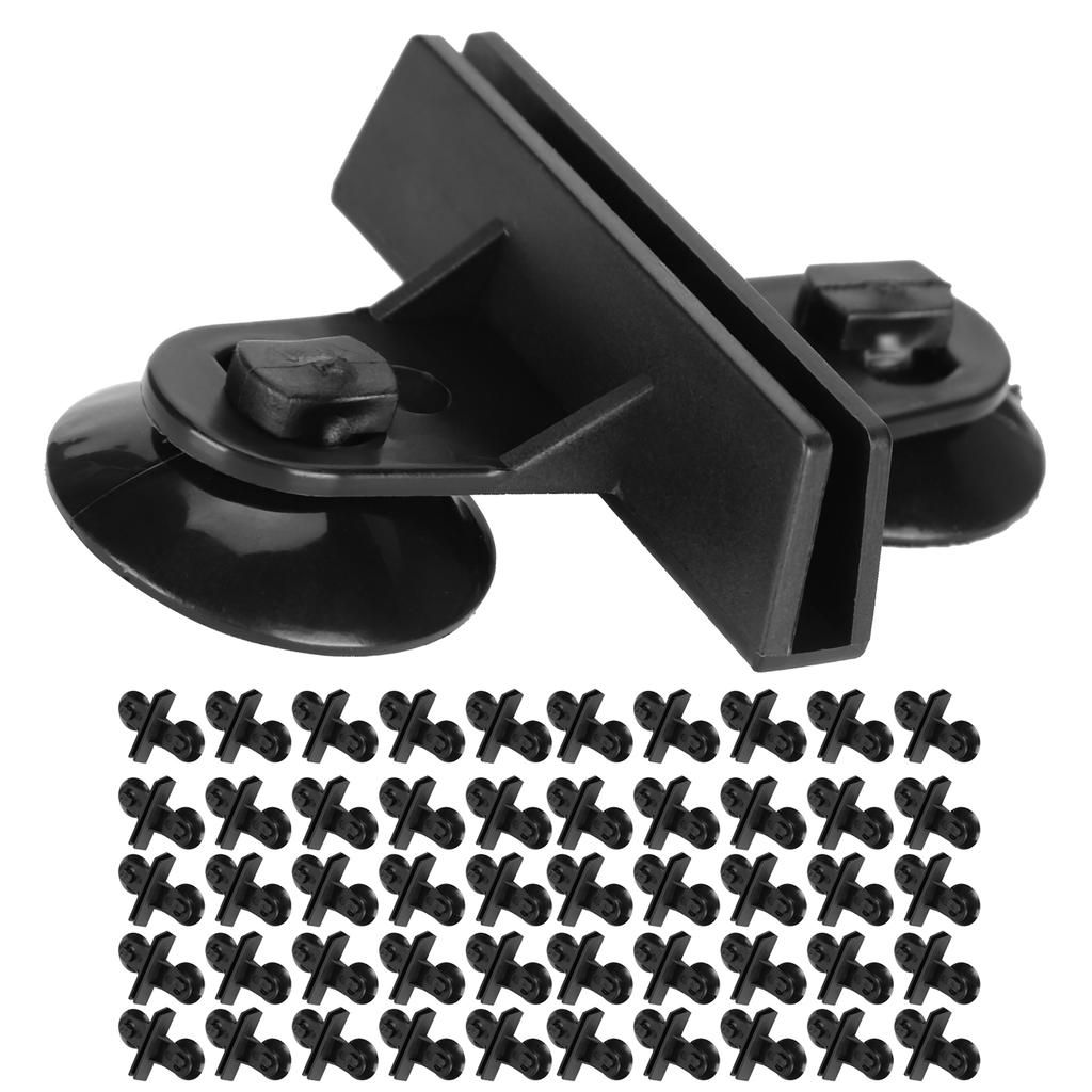 50 Stück Kunststoff Aquarium Trennplatte Fisch Trennwand Saugnapf Clip Trennwand Halter