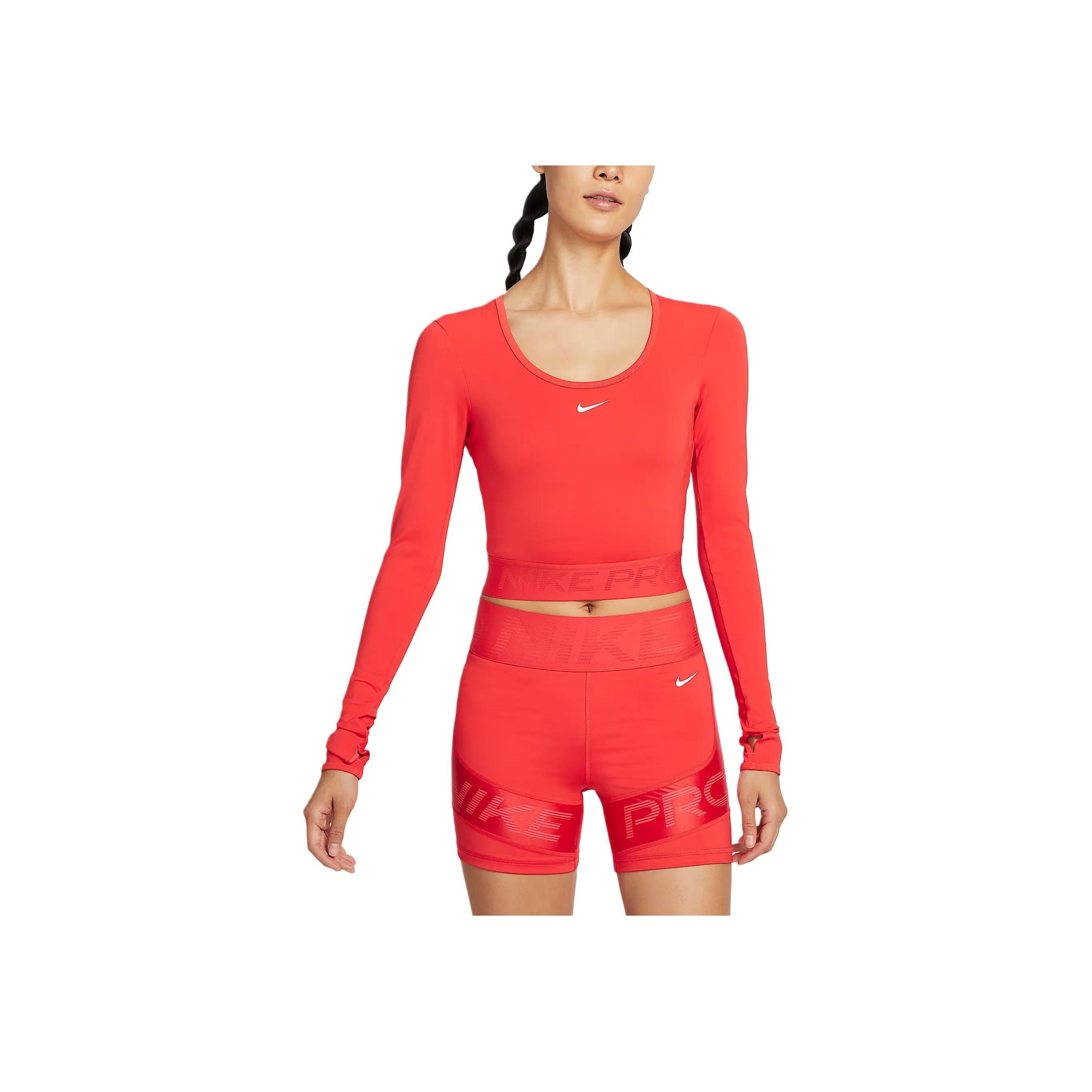 

Женская футболка Nike Dri-Fit Pro с коротким рукавом, быстросохнущая, обычного кроя, HV9993-633 S