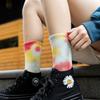 Gradient Tie-Dye Mid-Tube Cotton Socks - Women's Street Fashion & Sport Trend