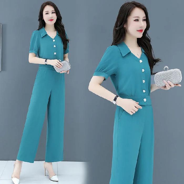 

Женский летний костюм-двойка из шифона 2024 года: Стильный, омолаживающий, новый профессиональный вид