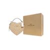 Coach Heart 15 Classic Monogram Zip Closure Heart Shaped Coated Canvas And Leather Mini Shoulder Crossbody Bag Women Handbags Light-Khaki CJ450-IMDQC