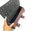 Universal Vintage Black brown Motorcycle Tool Bag Front Fork Handlebar Saddlebag Roll Barrel Racing Tail Barrel