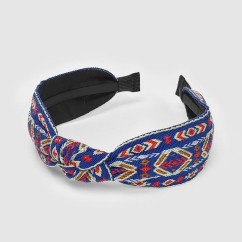 LALA Bohemian Imported Hairband - Navy