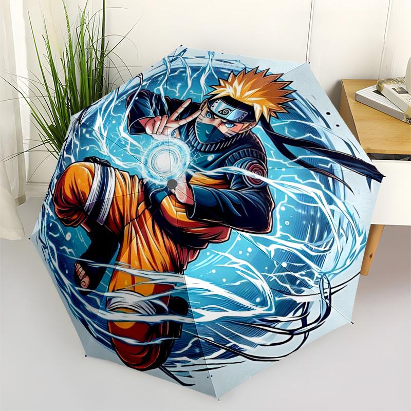 

1PC Naruto Automatic Open/Close Umbrella, 8-Rib Sturdy Frame, Lightweight Portable Umbrella, Commute, Business - Ideal Gift for Friend, Vibrant Patter
