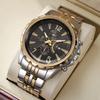 Men'S Speedmaster Business Large Dial Steel Belt Multifunctional Digital Face Calendar Waterproof Watch