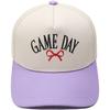 GAME DAY Bow Embroidery Color Matching Truck Hat Race Day Ladies Support Shade Dad Hat