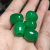 Bright Green Malaysian Jadeite Barrel Beads with Large Holes and Ruyi Design
