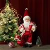 Festival Santa Doll with Sturdy Base Holiday Homes Office Decors Indoors Outdoor Christmas Display 12Inch