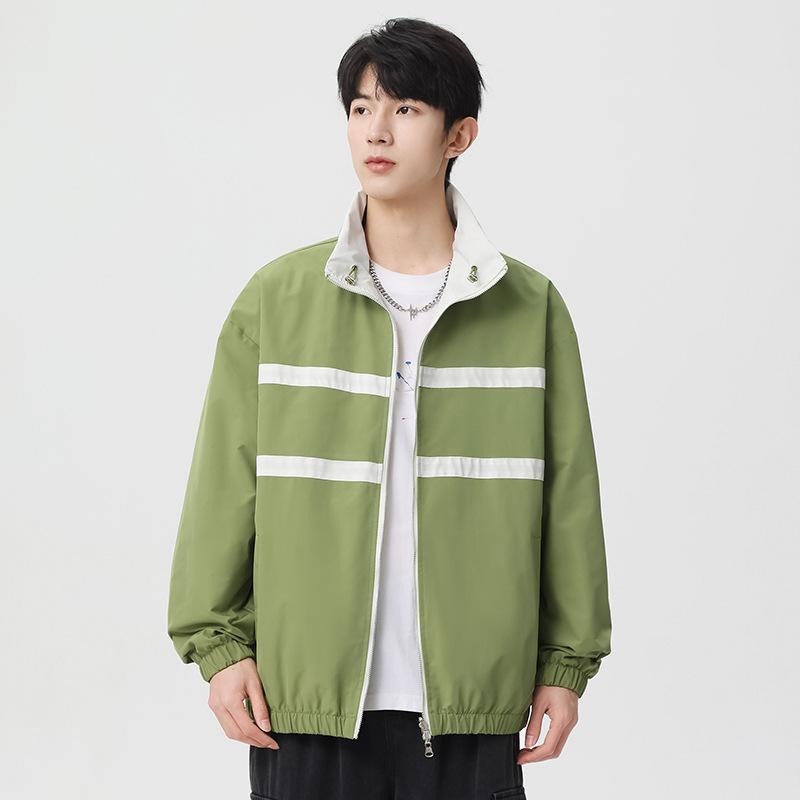 

Мужская новая демисезонная куртка с воротником-стойкой, двусторонняя, мужская универсальная спортивная куртка карго 3XL