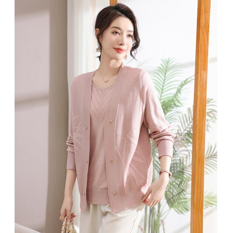 Women's Middle-Aged Autumn Knit Long-Sleeve Pullover