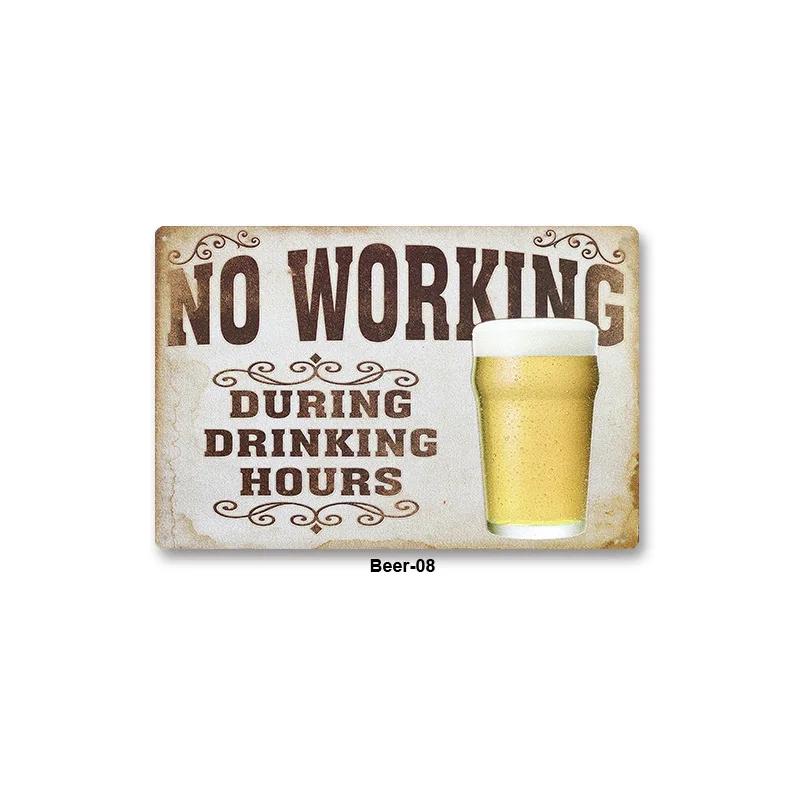 Metal Sign Bar Pub BBQ Shop Wall Painting Tin Sign Decor Beer Wine Alcohol Poster Vintage Tinplate Plaque Shabby Art Decoration