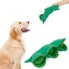 Erbsenformiger Slow Feeder Schnüffelspielzeug für Hunde - Interaktives Puzzle Plüschtier zur mentalen Stimulation und Zahnpflege - Quietschspielzeug für Hunde gegen Langeweile
