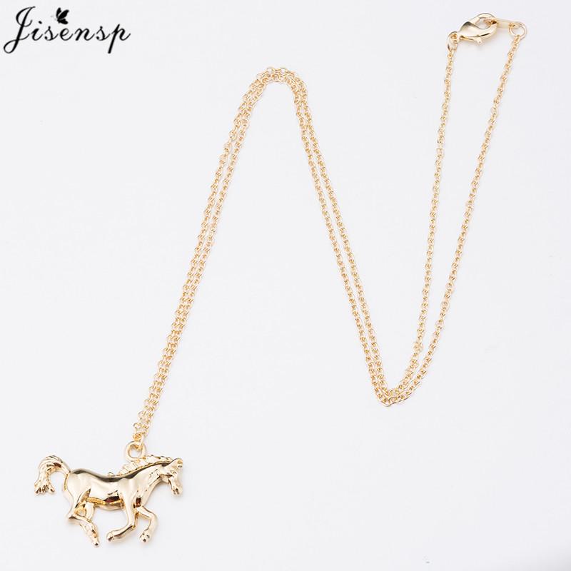 Lucky Running Horse Pendant Necklace Women Jewelry Cute Animal Horseshoe Horse Necklaces Mother's Day Accessories