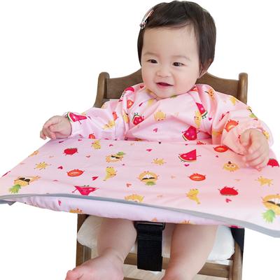 Bell Baby Esstisch integrierte selbstgesteuerte Babynahrung Lätzchen Langarm Vollbezug Original, (Erneuerung) rosa Beere, 1 Stück, 1 Stück