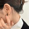 S925 Sterling Silver Square Enamel Earrings for Women - Trendy High-End Design for Spring 2026