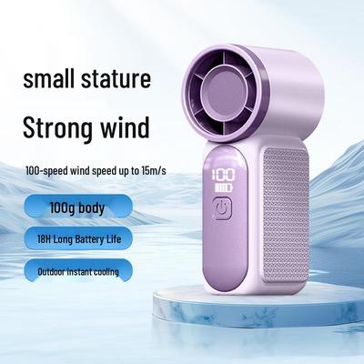 X688 Turbo Mini Handheld Fan: High-Speed, USB Rechargeable, Long-Lasting Battery, Powerful, Portable for Outdoor Use