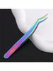 1/2PCS False Eyelash Tweezers, Stainless Steel Long Grafting False Eyelash Assistant False Eyelash T