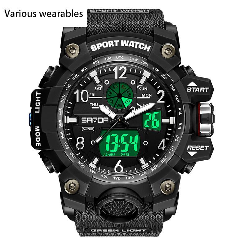 Electronic Watch New Youth Sports Trend Korean Version Electronic Watch Men's Creative Personality Watch