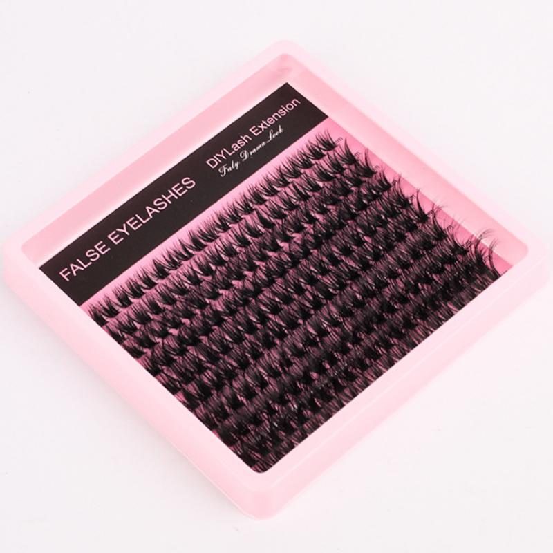 Volume Wispy Lash Clusters Fluffy D Curl 8 to 16mm Mink Eyelash Extensions for Party and Daily Wear