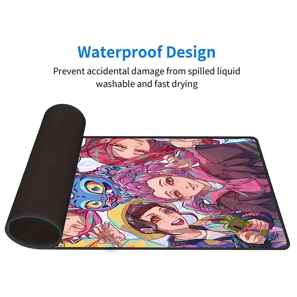 Colorful Fantasy Characters Large Gaming Mouse Pad Nonslip Rubber Base Waterproof Desk Mat For Office Pc Laptop