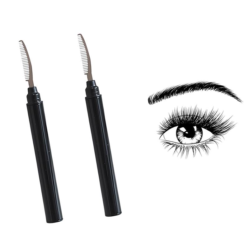 Black Eyelash Clip Comb With Cover Eyelash Separator Eye Lifting Curl Metal Brush Mini Eyebrow Comb Beauty Makeup Tool