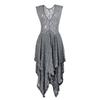 European Fashion Lace Irregular High-Low Skirt Dress