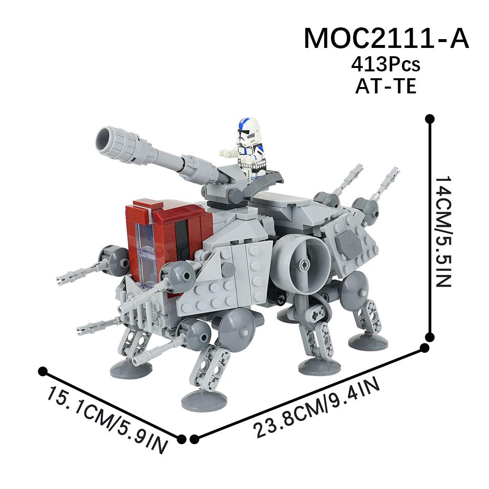 MOOXI Space Wars Walking Machine Model MOC Bricks DIY Diorama Adult Children Toys Building Block Set Montessori Gifts Decoration