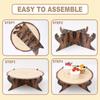 PWood Like Aper Cake Stand For Country Wedding And Birthday Party Decors Forest Style Table Decoration Cupcake Display