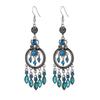 Exquisite Rhinestone Tassel Earrings - Retro Ethnic Style for Women