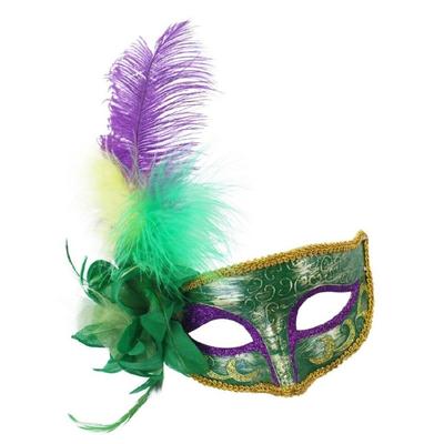 Federblume Maskerade Maske Halloween Party Augenmaske mit Blumendekoration Für Frauen Halloween Kostüm Accessoire