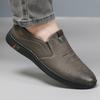 Leather shoes men's 2025 new casual shoes business men's shoes one pedal spring and autumn middle-aged father non-slip loafer shoes men