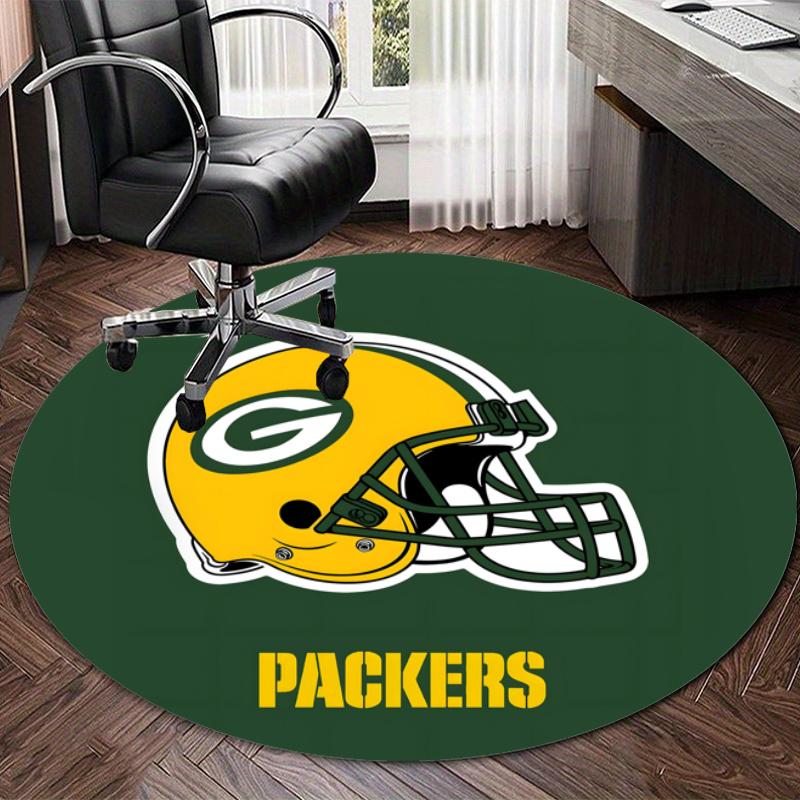 Personalized Green Bay Packers Round Chair Office Rug - Perfect for Mat, Office Chair & More - Ideal Gift for Birthdays and Holidays