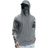 Men's Performance Fishing Raglan Hoodie - UPF 50+ UV Long Sleeve Sun-protective Shirt With Mesh Visor