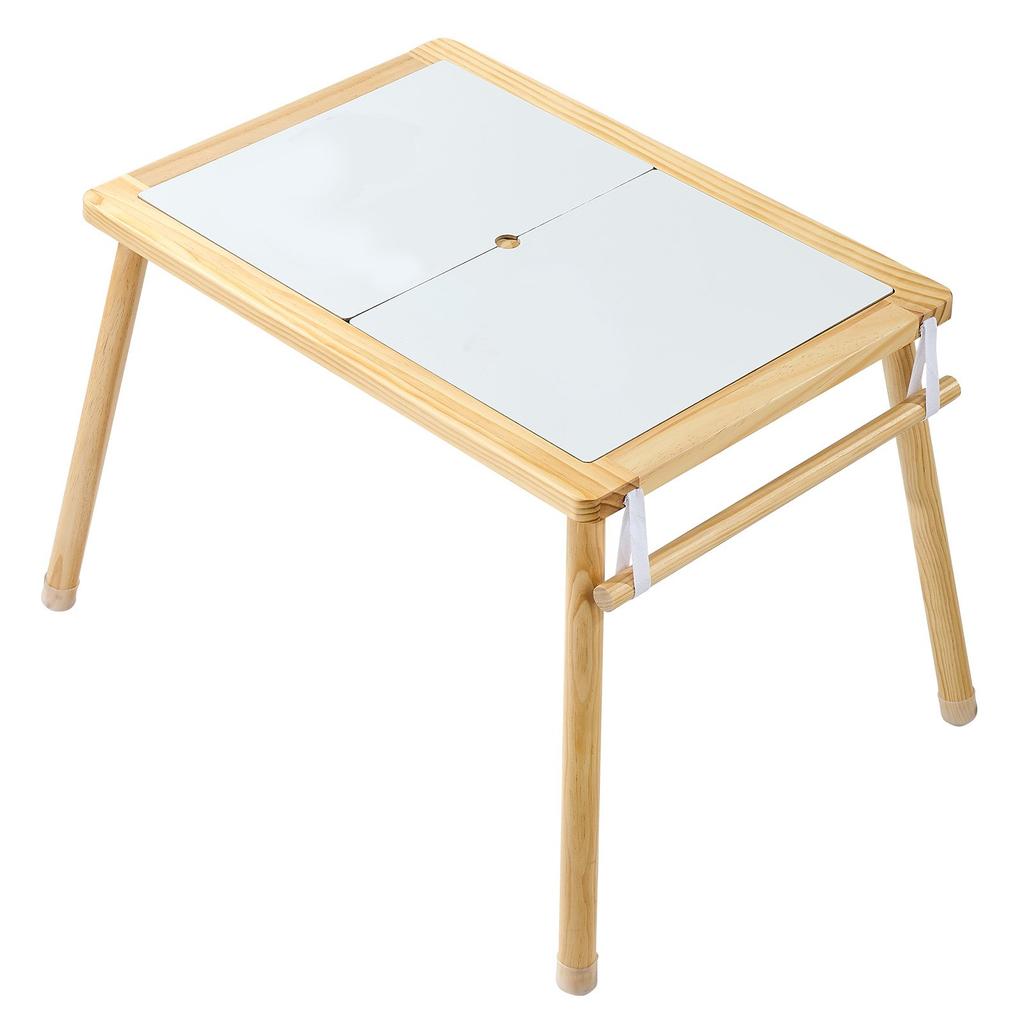 VEVOR Sensory Table for Toddlers, Wooden Kids Activity Table with 2 Stools, Double-Sided Board, Storage Bins, and Non-Slip Feet