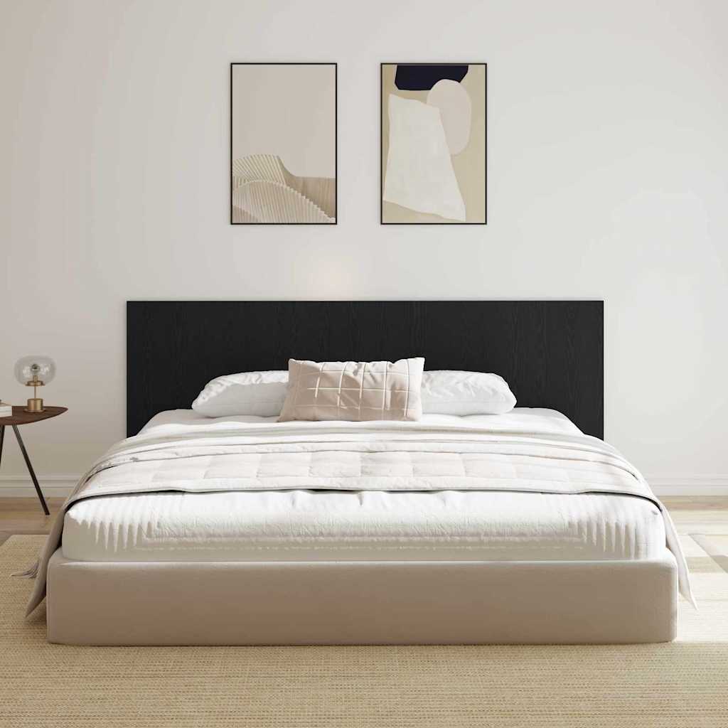 Bed Headboard In Black Oak Look 160 X 1.5 X 80.5 Cm