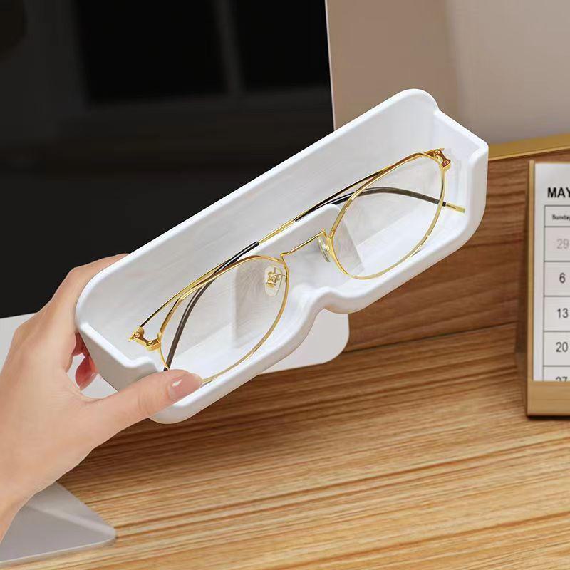 Wall-Mounted Punch-Free Glasses Storage Rack for Bathroom/Bedside