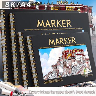 Professional 8K Marker Drawing Book: Blank Fine Art Paper for Manga and Coloring