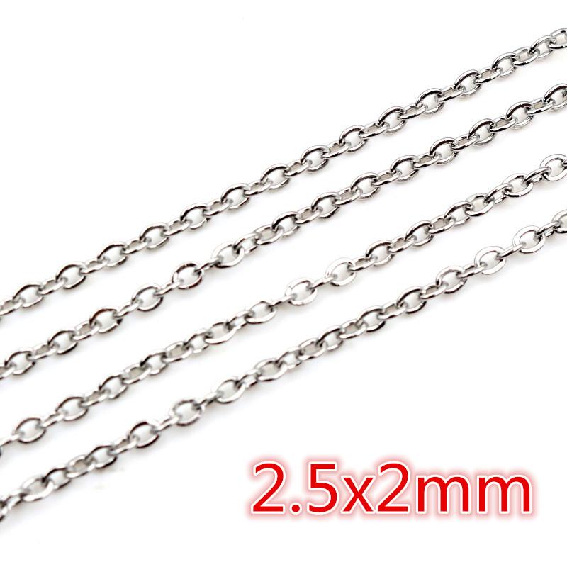 5 Meters/Lot Never Fade Stainless Steel Multi Styles Necklace Chains For DIY Jewelry Making Findings Accessories Handmade