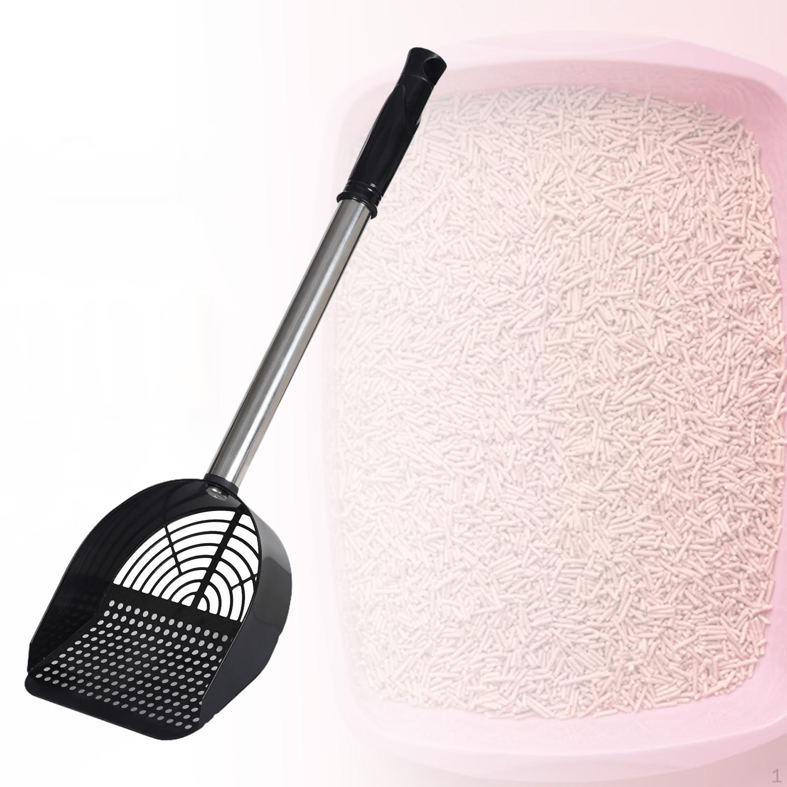 

Инструмент для уборки кошачьего туалета Металлическая лопатка с сеткой для легкого использования чёрный