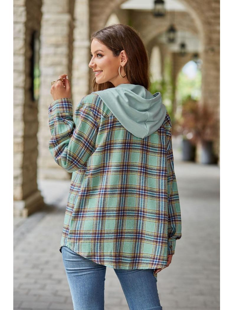 Осенне-зимний женский кардиган с капюшоном — фото 7