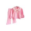 Spring-Style Baby Girl Babydoll Top & Long Pants Set