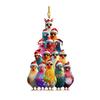 Christmas Tree Ornament Stacking Chicken/Coffee/Tennis Ball Christmas Ornament 2D Acrylic Hanging Decoration for Holiday Home Decor
