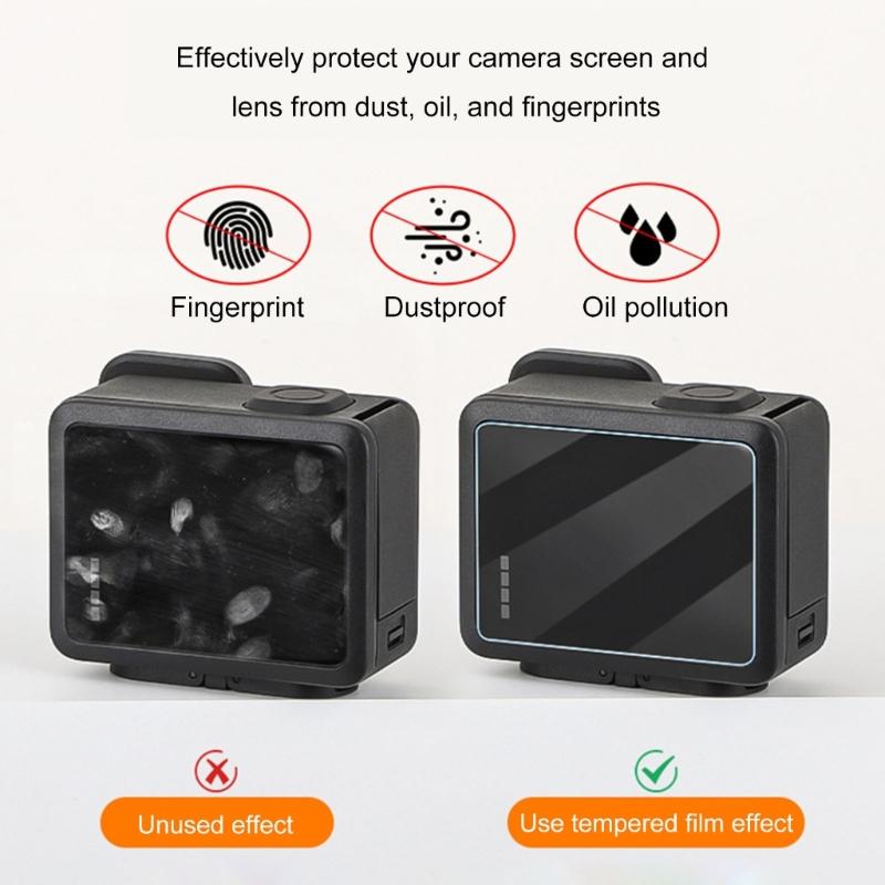 Protective Tempered Glass Film Screen Protector For Sports Camera Clear and Scratches Resistant