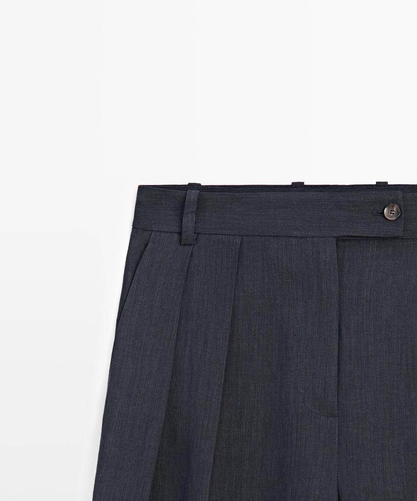 Masimodutti Melange Linen Suit Pants