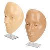2 Set Makeup Practice Face 5D Silicone Full Face Makeup Mannequin Face with Stand for Emerging