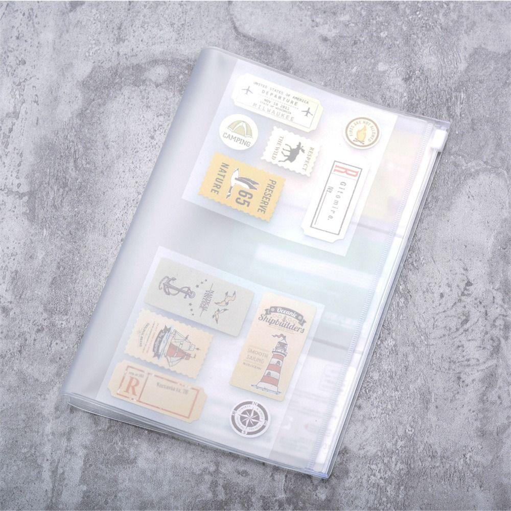 Standard Pocket PVC Zipper Bag Notebook Zipper Bag Notebook Storage Bag Journal Planner Card Holder