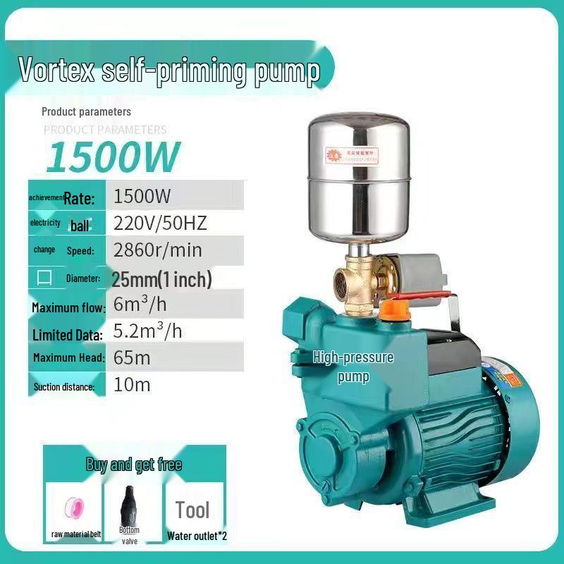 220V Self-Priming Water Booster Pump for Home and Well Systems